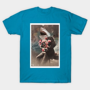 Bruce the shark gentleman old timey Victorian shark portrait T-Shirt